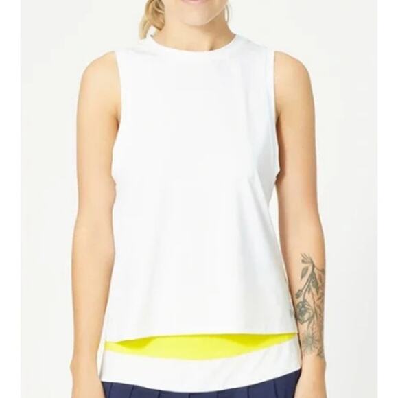 EleVen Venus Williams Peace Maker Tank Crew Neck Athletic Tennis White Small NWT - Picture 1 of 5
